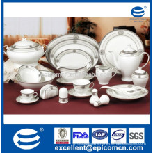 royal silver design porcelain dinner set oval porcelain plates